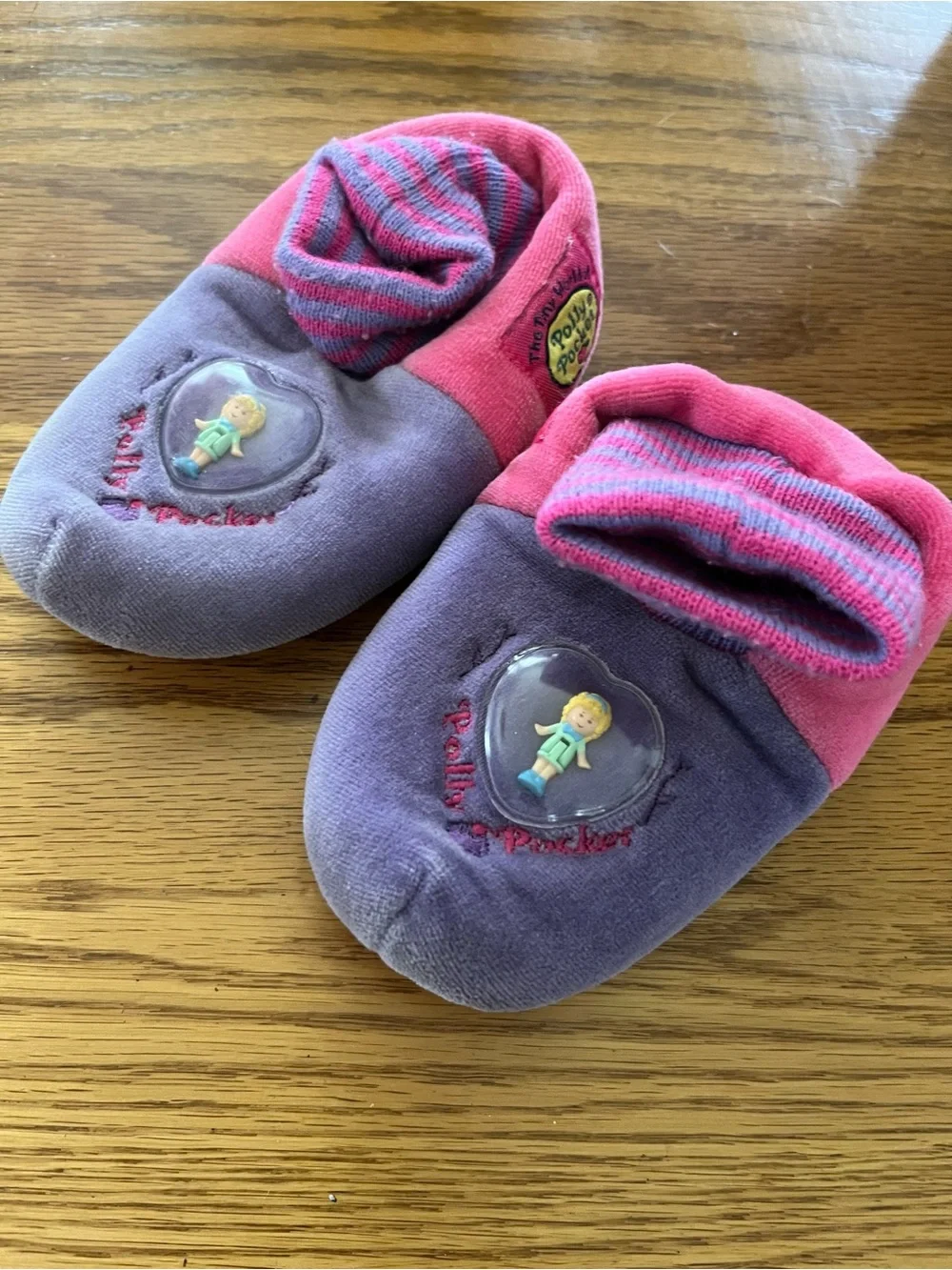 Vintage Polly Pocket SLIPPER with POLLY FIGURE Footwear Rare Size 7-8 Medium